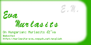 eva murlasits business card